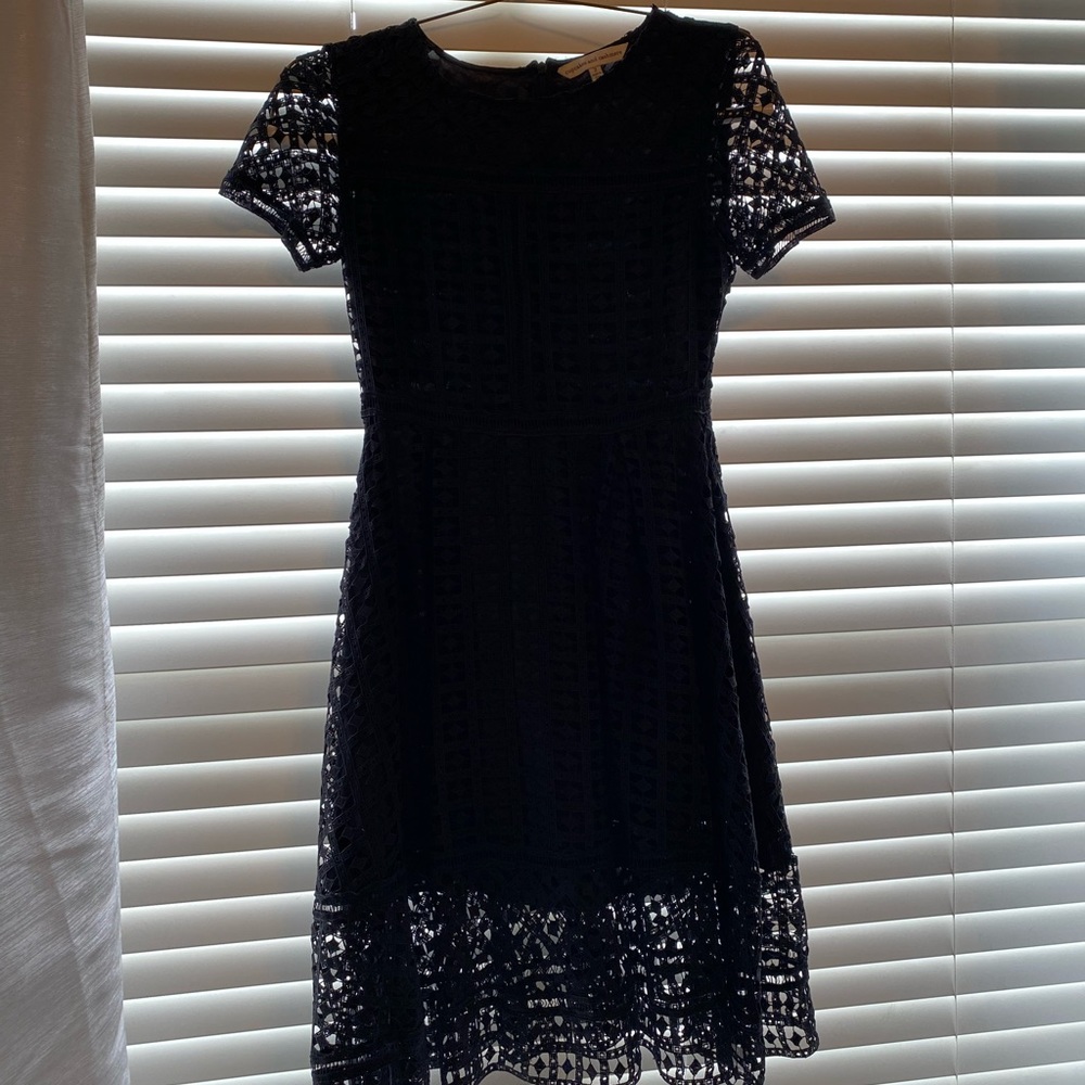 Cupcakes and cashmere midi lace black dress